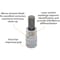 Dynamic Tools 1/2" Drive Metric Hex Head, 6mm Bit Std Length, Chrome Socket D013006 - alternate 7
